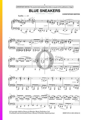 Rock Preludes: No. 6 Blue Sneakers Sheet Music