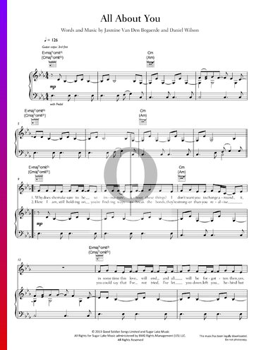 All About You Sheet Music