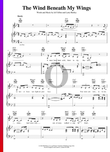 The Wind Beneath My Wings Musik-Noten