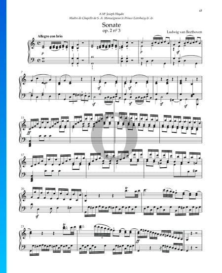 Sonata en do mayor, Op. 2 n.º 3: 1. Allegro con brio