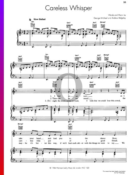 Careless Whisper Sheet Music