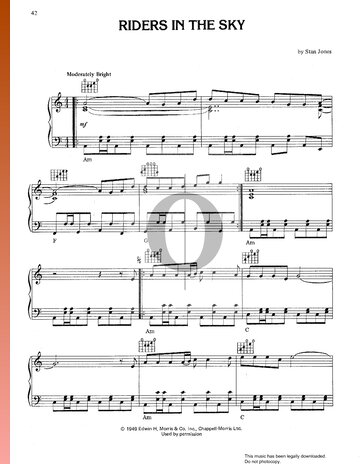 (Ghost) Riders In The Sky Sheet Music
