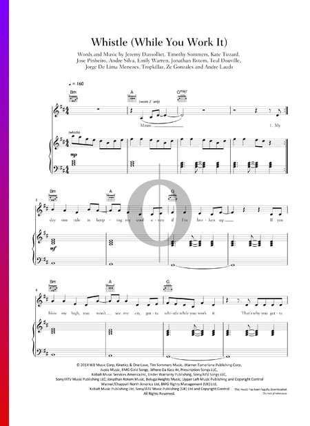 Whistle (While You Work It) Sheet Music