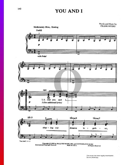 You And I Musik-Noten