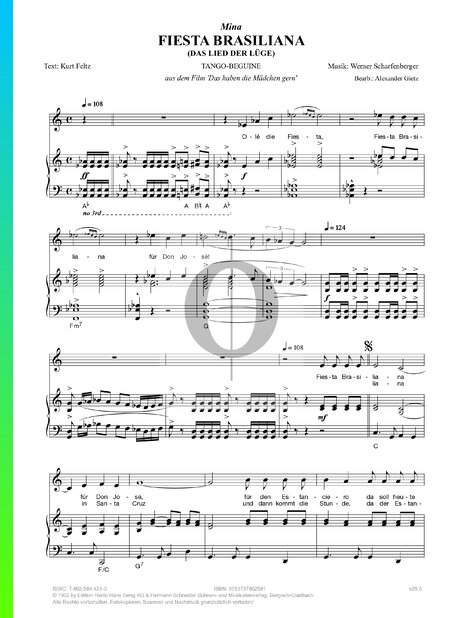 Fiesta Brasiliana (Das Lied der Lüge) Sheet Music