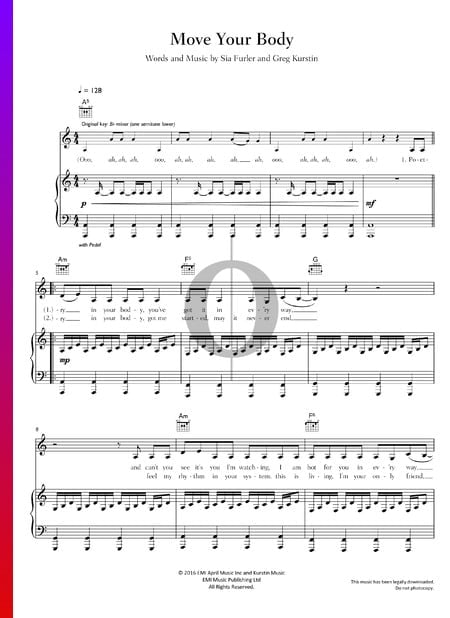 Move Your Body Musik-Noten