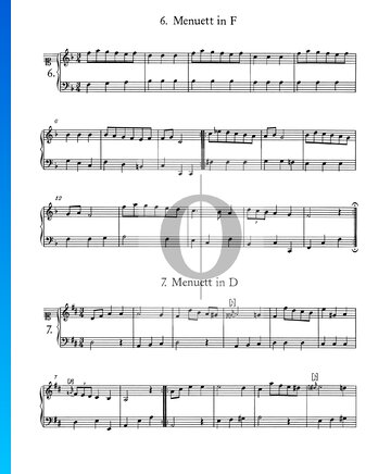 Menuet in F Major, No. 6 Sheet Music