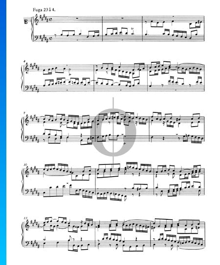 Fuge 23 H-Dur, BWV 868 Musik-Noten