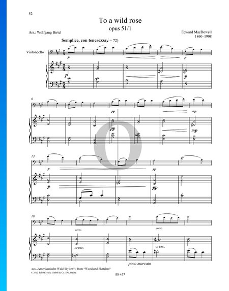 Ten Woodly Sketches, Op. 51: 1. To A Wild Rose