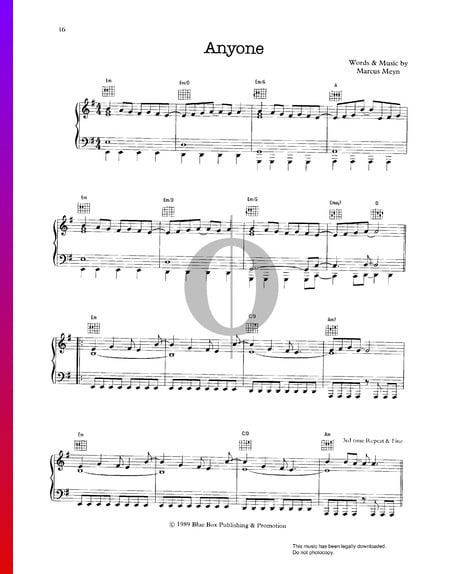 Anyone Sheet Music