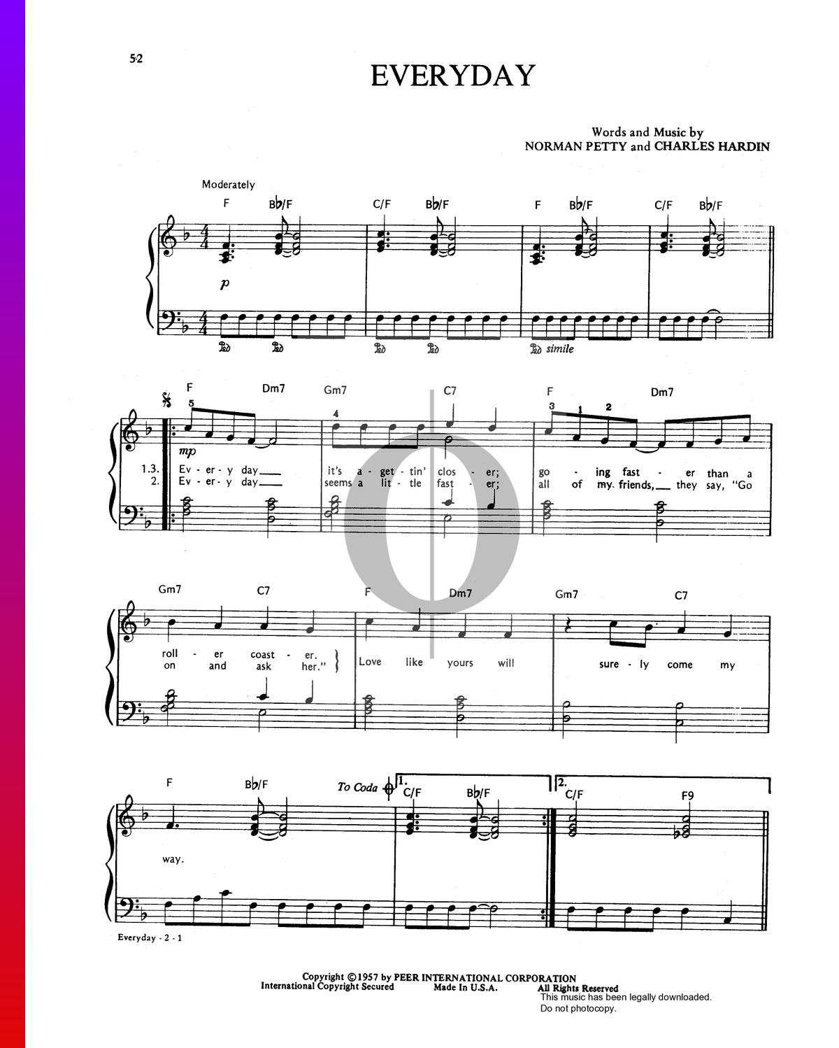 De vez en cuando imagina sala ▷ Everyday Sheet Music (Piano, Voice) | PDF Download - OKTAV