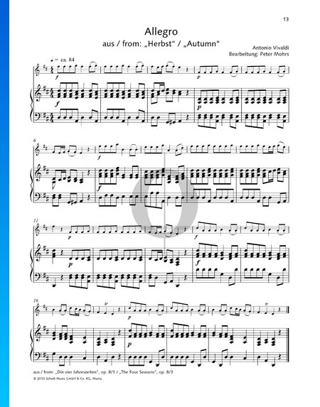 L'Autunno – Autumn, Op. 8, RV 293: 1. Allegro