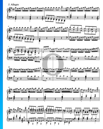 Concerto in G-Dur, BWV 973: 3. Allegro Musik-Noten