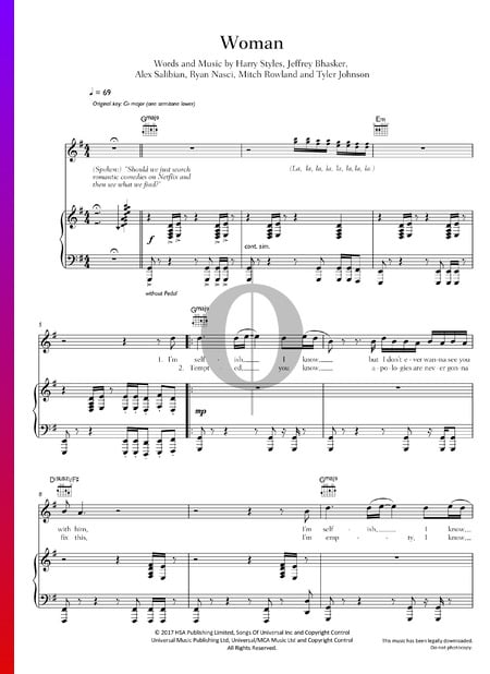Woman Musik-Noten