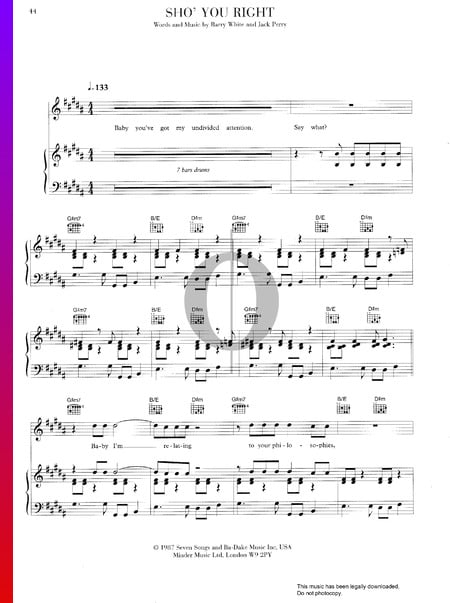 Sho' You Right Sheet Music