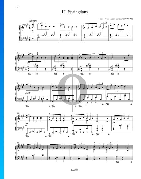 Springdans, Numedal Sheet Music