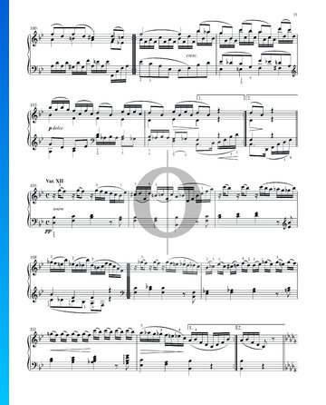 Variaciones y Fuga sobre un tema de Händel, Op. 24: Variación XII Partitura