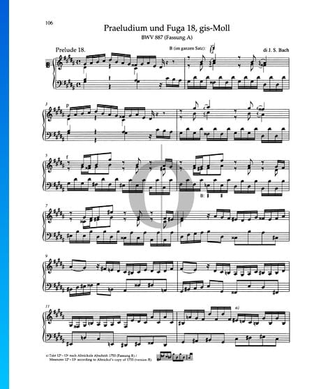 Prélude en Sol dièse mineur, BWV 887