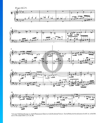 Fuga 12 en fa menor, BWV 857 Partitura