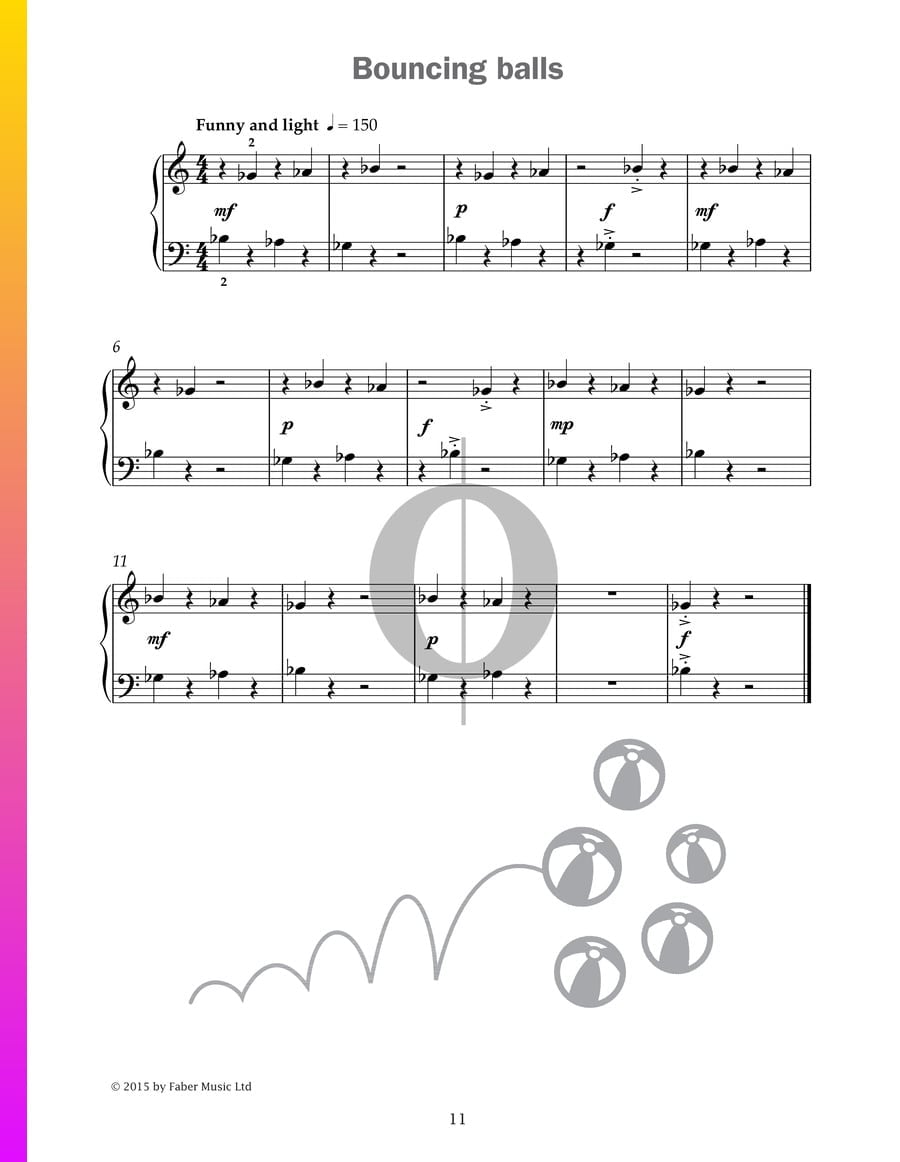 Bouncing balls (Paul Harris) Piano Sheet Music OKTAV