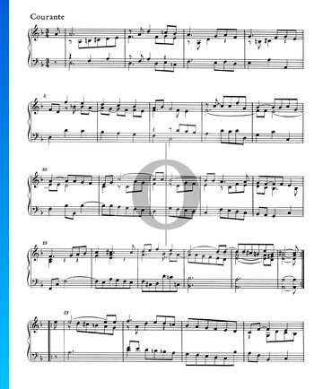 Suite D Minor, HWV 449: 3. Courante Sheet Music