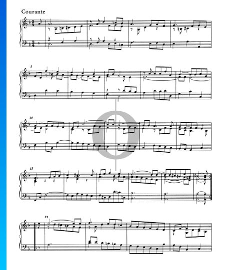 Suite D Minor, HWV 449: 3. Courante Sheet Music
