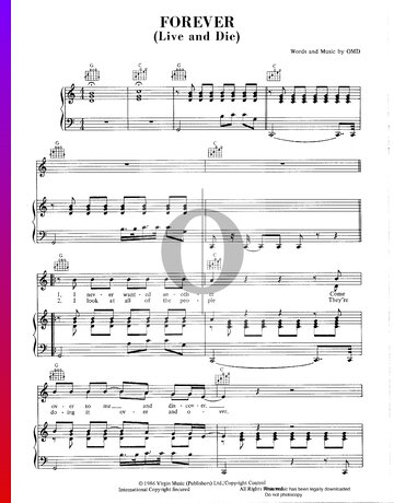 (Forever) Live and Die Sheet Music