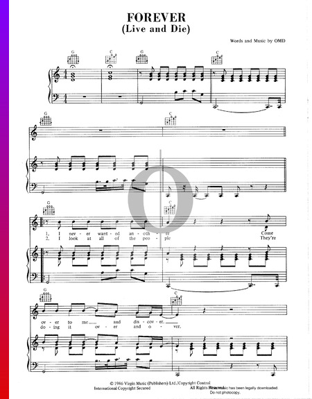 (Forever) Live and Die Musik-Noten