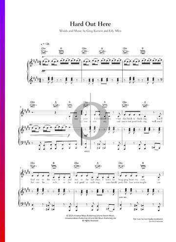 Hard Out Here Sheet Music