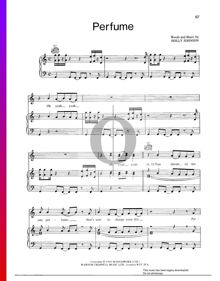 Perfume Sheet Music (Piano, Guitar, Voice) OKTAV