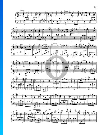 Sonata para piano n.º 9 en la menor, KV 310 (300d): 3. Presto Partitura