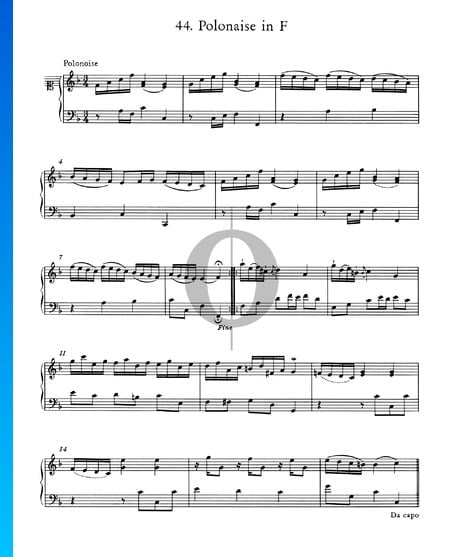 Polonaise in F Major, No. 44 Sheet Music