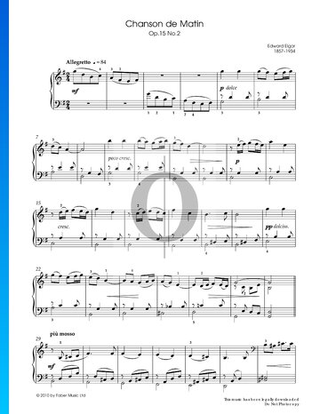 Chanson de Matin, Op. 15 n.º 2 Partitura