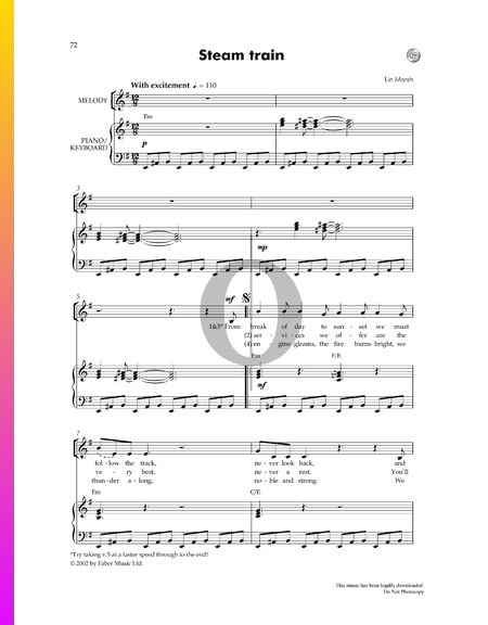Steam Train Sheet Music