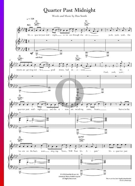 Quarter Past Midnight Musik-Noten
