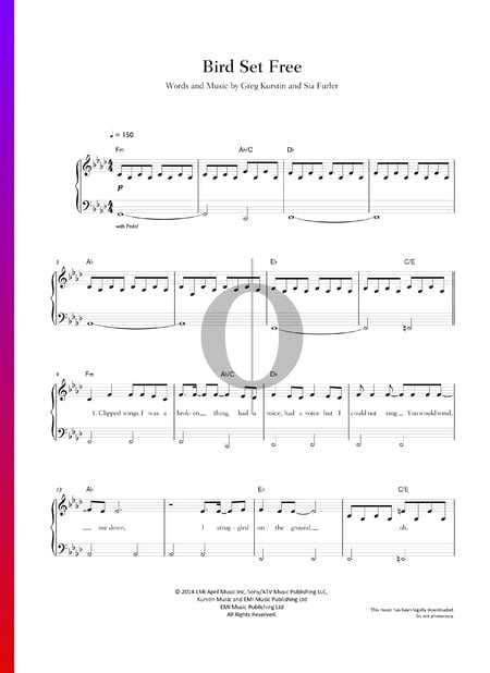 Bird Set Free Sheet Music