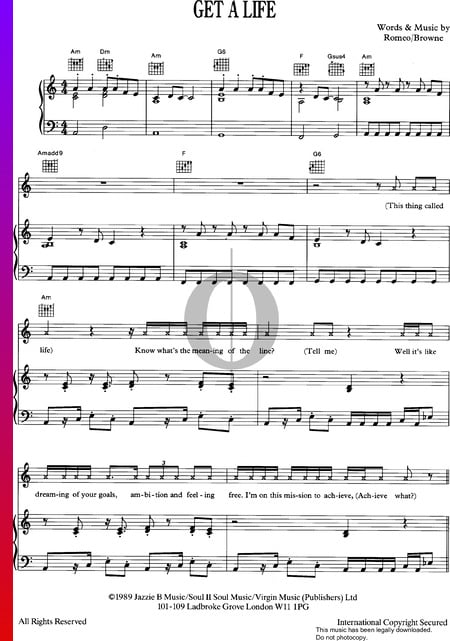 Get A Life Sheet Music