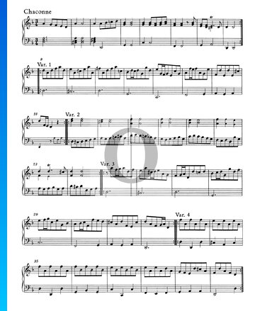 Suite d-Moll, HWV 448: 5. Chaconne Musik-Noten