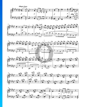 Sonate in Fis-Dur, Op. 78: 2. Allegro vivace Musik-Noten