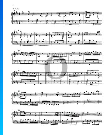 Partita 4, BWV 828: 4. Aria bladmuziek