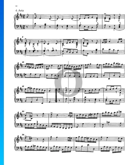 Partita 4, BWV 828: 4. Aria Sheet Music