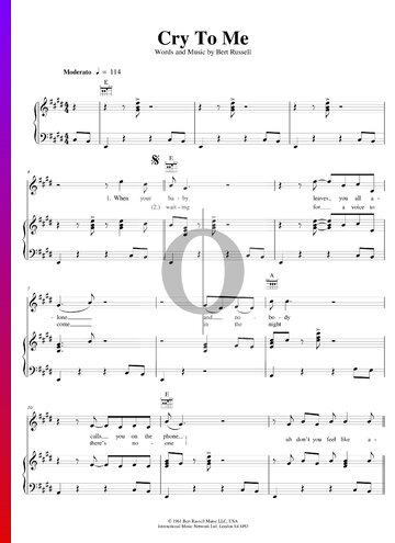 Cry To Me Sheet Music