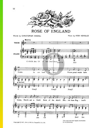 Rose Of England Sheet Music