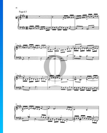 Fuga en do sostenido menor, BWV 873 Partitura