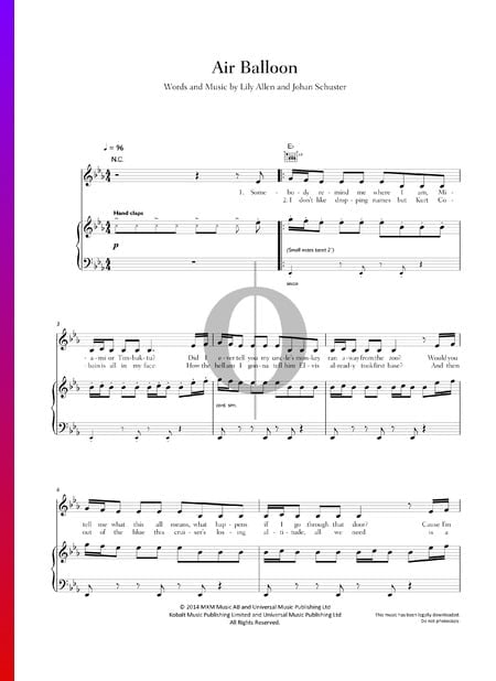 Air Balloon Musik-Noten
