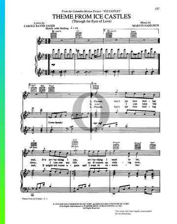 Through The Eyes of Love (Ice Castles Theme) Sheet Music