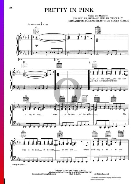 Pretty In Pink Musik-Noten