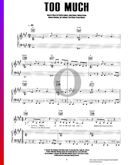 Too Much Musik-Noten