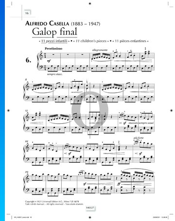 11 Children's Pieces, Op. 35: Galop Final Spartito