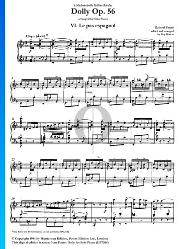 Dolly Suite, Op. 56: Le pas espagnol Sheet Music